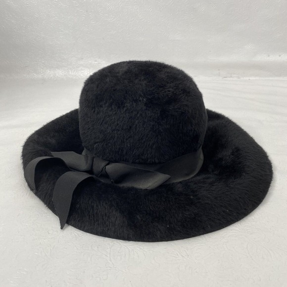 Vintage Musketeer Austria Black Furry Bucket Hat - Picture 1 of 10